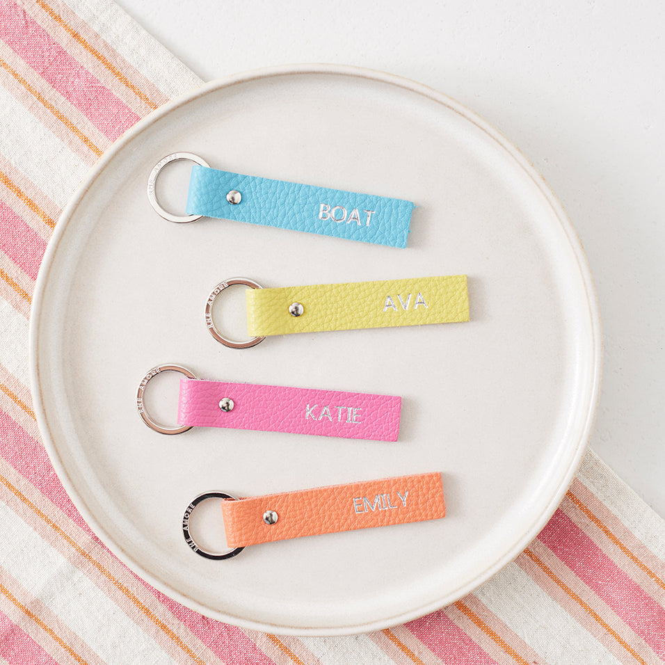 Personalised Leather Keyring