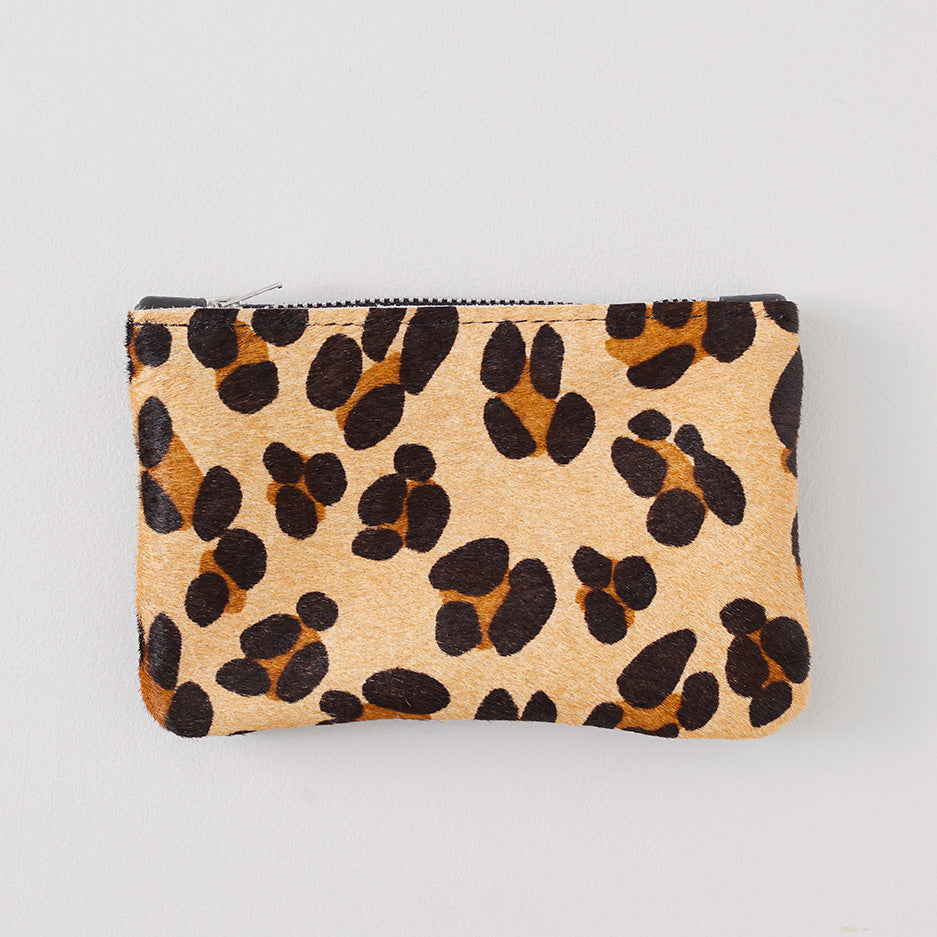 Leopard Print Leather Purse