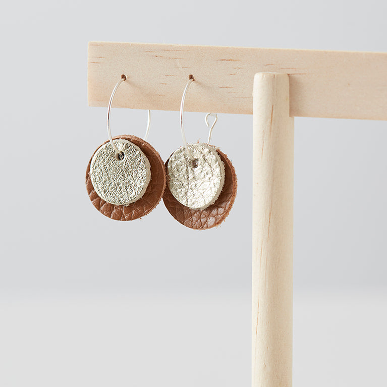 Double Circle Hoop Earrings