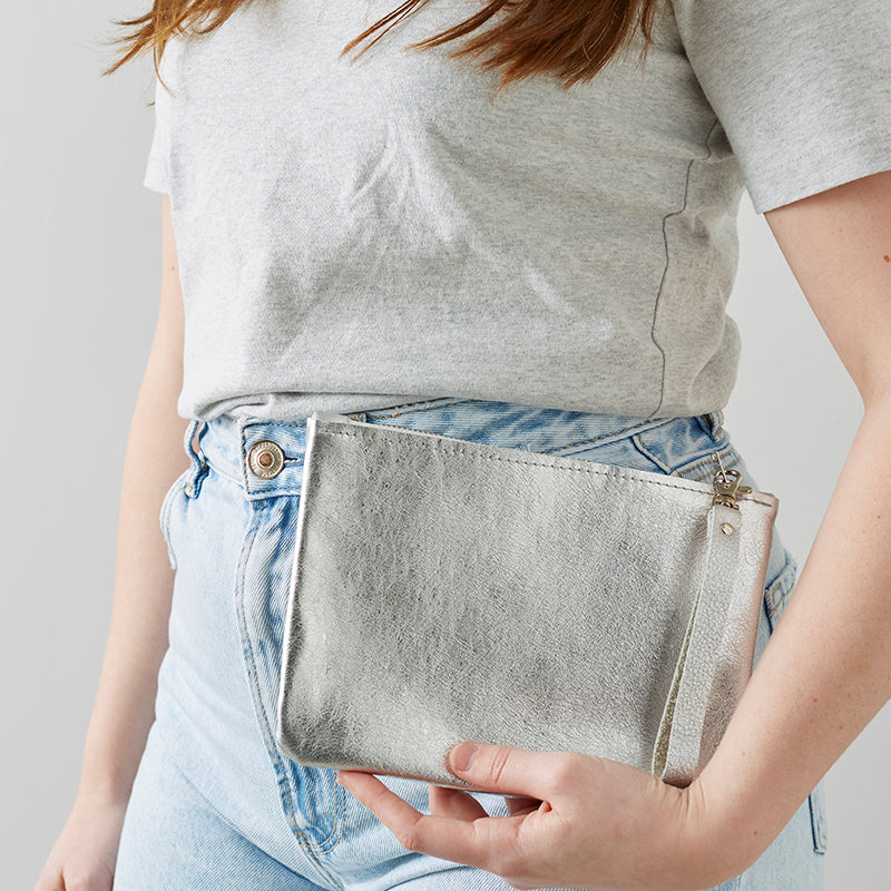 Silver Clutch Bag
