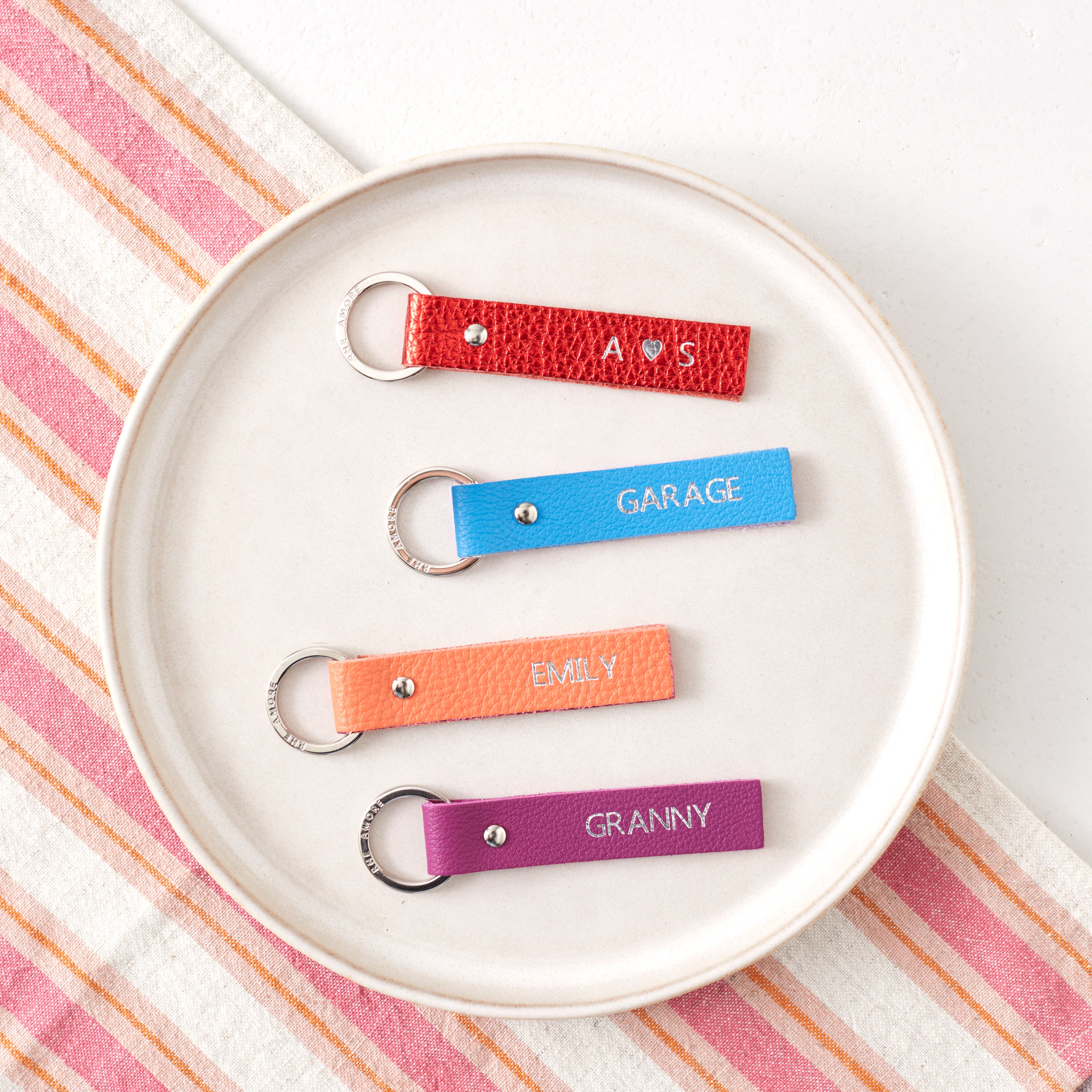 Personalised Leather Keyring