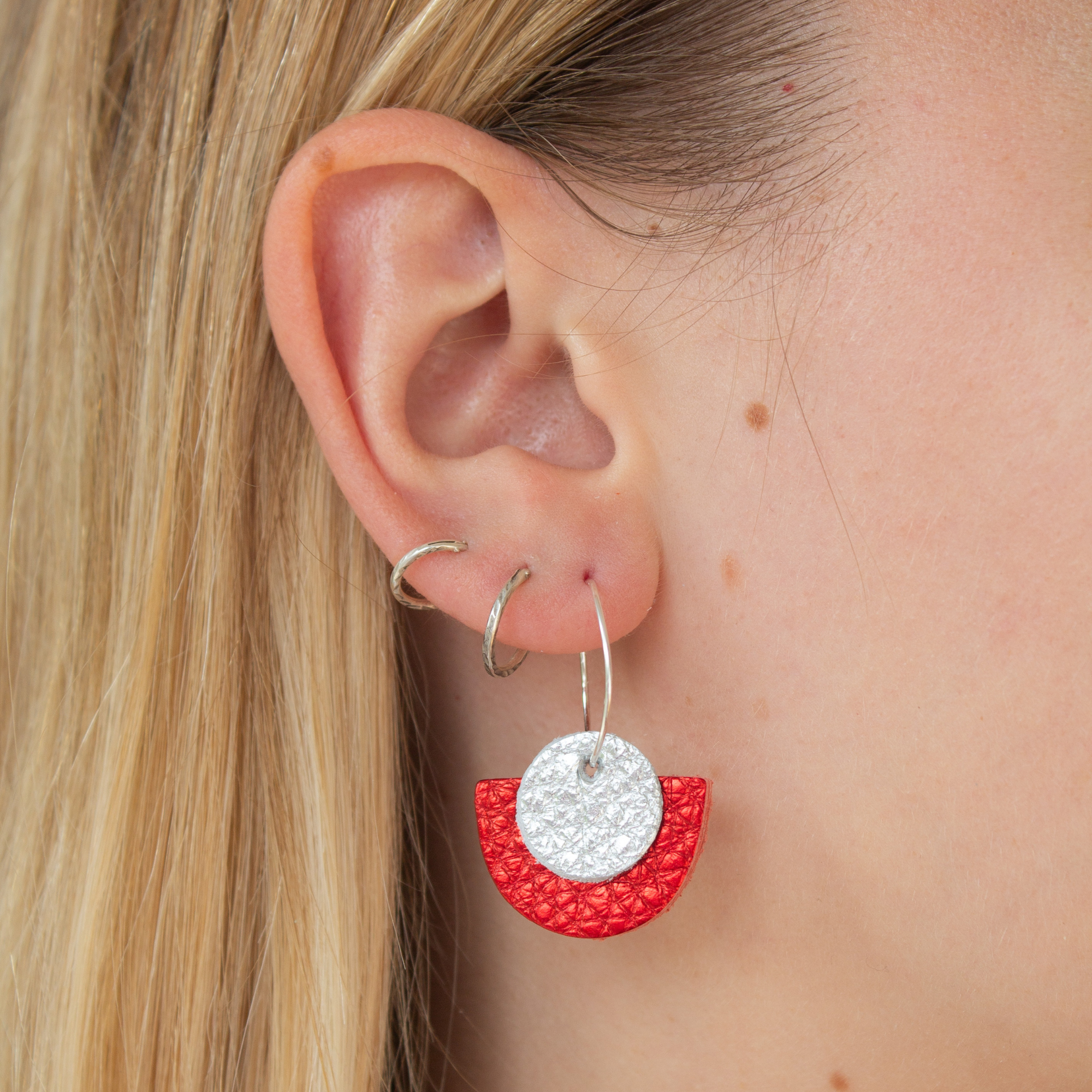 Semi Circle Hoop Earrings