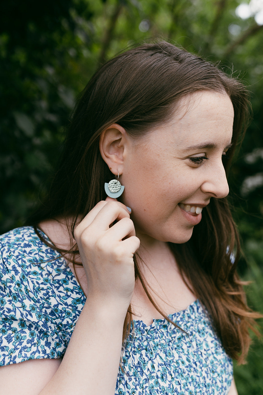 Semi Circle Hoop Earrings