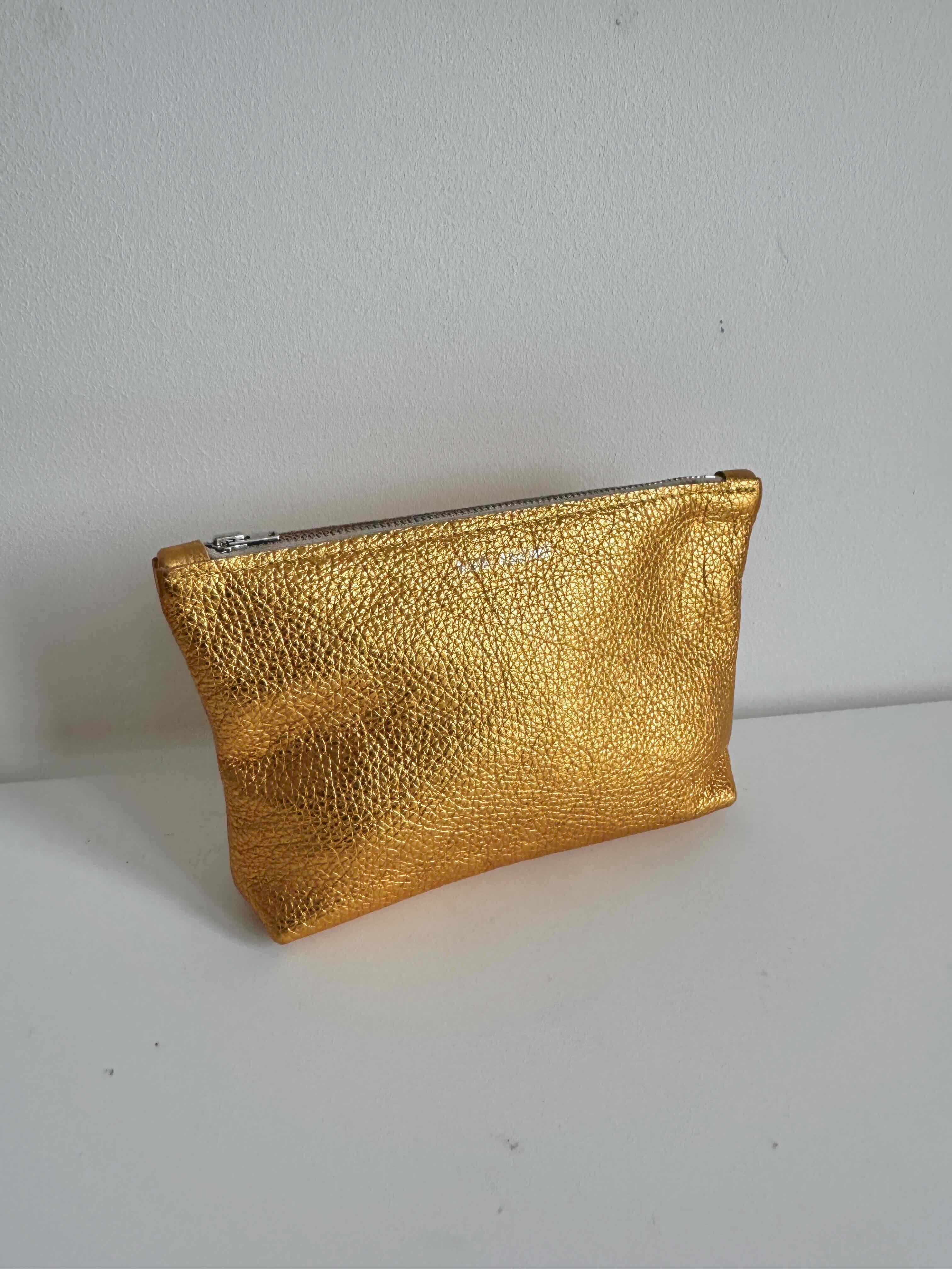 Last Chance Product - Metallic Leather Pouch