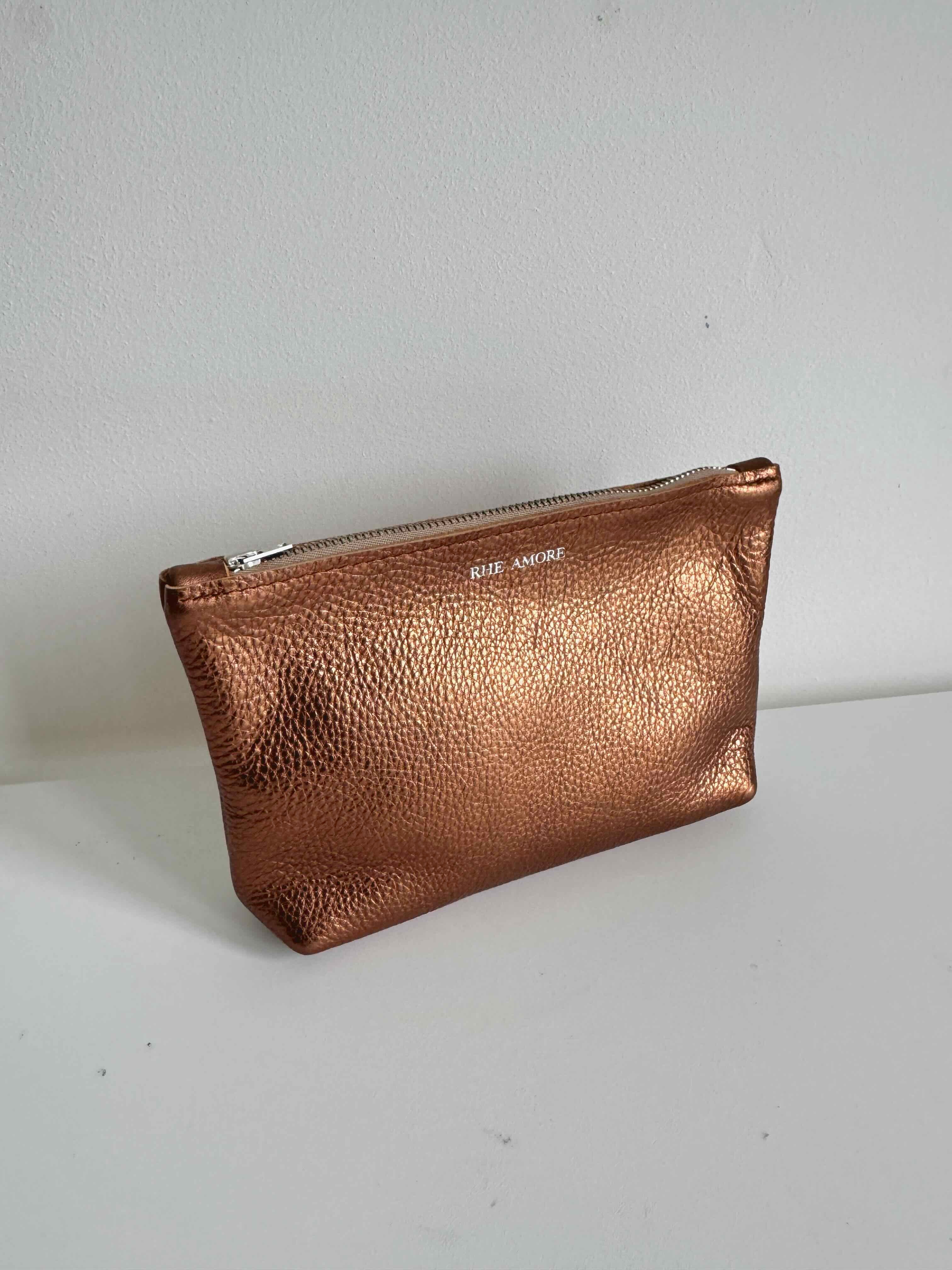 Last Chance Product - Metallic Leather Pouch