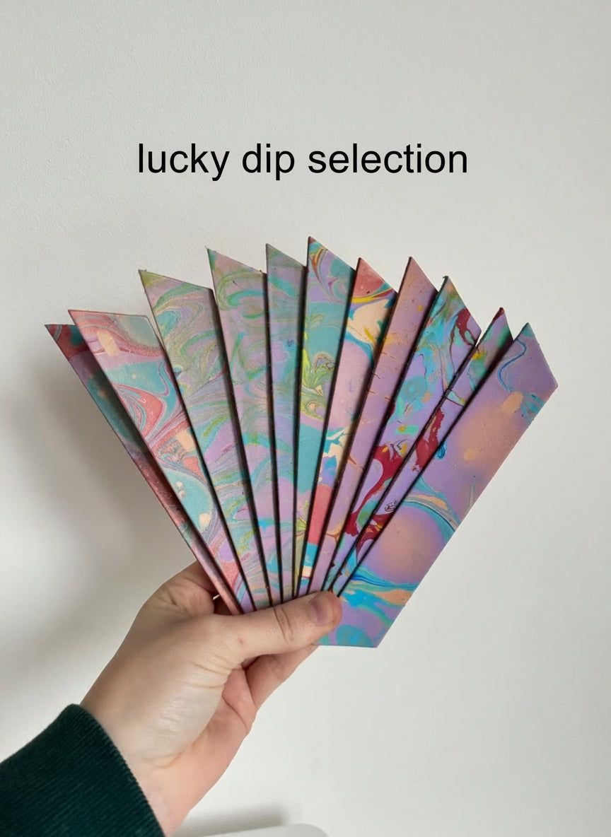 Last Chance Product - Marbled Bookmarks